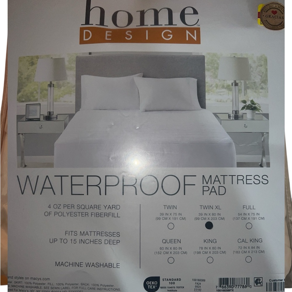 Waterproof Mattress Pad - White